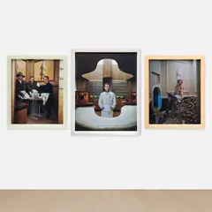 Matthew Barney, Cremaster 3: Partition, 2002, chromogenic prints, in artist's acrylic frames, triptych