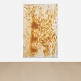 Georg Herold, Caviar, 1989, gesso, caviar and resin on linen
