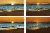 Youssef Nabil, I Will Go To Paradise, Self Portrait, Hyères, 2008, hand-colored gelatin silver prints, in 4 parts