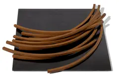 Bernar Venet, Uneven Collapse: 11 Arcs, 2022, rolled steel on a steel base with black patina