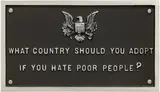 Jenny Holzer, Survival Series: What country should you adopt…, 1983–1985, cast aluminum