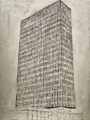 Enoc Perez, Lever House, NY, 2010, oil on canvas