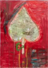 Jaune Quick–to–See Smith, I See Red: America Seen from Up Close, 1992, acrylic, oilstick and printed paper collage on paper