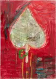 Jaune Quick–to–See Smith, I See Red: America Seen from Up Close, 1992, acrylic, oilstick and printed paper collage on paper