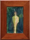 George Condo, Glass Man, 1985, oil on canvas, in artist's chosen frame