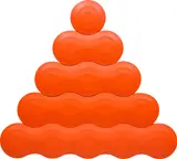 Josh Sperling, Untitled (Orange Pyramid), 2017, acrylic on canvas