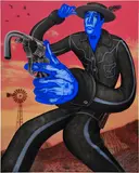 Carter Flachbarth, POW, 2023, acrylic on canvas