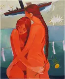 Nadia Waheed, At Night, 2019, acrylic on canvas