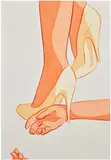 Ivy Haldeman, Heels, Right Foot Up, Wrist Under Shank, Three Fingers, 2020, acrylic on canvas