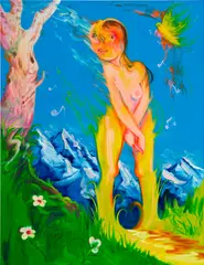 Haley Josephs, Life/Body Cycle, 2022, oil on linen