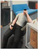Tony Toscani, Work Break, 2018, oil on canvas