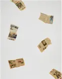 Lucien Smith, Untitled, 2013, newspaper collage and polymer varnish on canvas