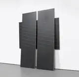 Daniel Lefcourt, Double Imposition, 2007, acrylic on board, in 3 parts