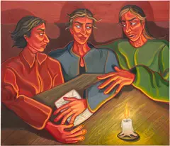 Ania Hobson, Burning Love Letters, 2021, oil on canvas