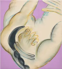 The Stumbler's Parade (Head VI) by Anastasia Bay, 2023, acrylic and pastel on canvas, offered Jun 2026