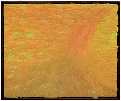 Brice Guilbert, Fournez, 2019, oilstick on paper mounted to board, in artist's frame