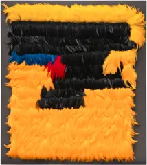 Joanna Malinowska, Feathers, 2011, feathers on foam backing, mounted to foam core