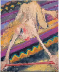 Eva Beresin, Zoom pilates view, 2021, oil on canvas