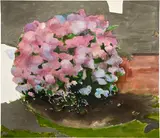 Pádraig Timoney, Hydrangea, 2007, rabbit skin glue and pigment on canvas