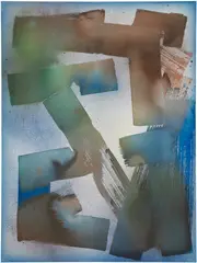 Max Frintrop, Untitled (Katzenberg), 2014, ink, acrylic and pigment on canvas