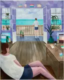 Audun Alvestad, The Water Looks Strange Today, 2021, acrylic on canvas