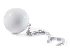Elmgreen & Dragset, Ball and Chain, 2004, powder coated steel