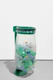 Claire Fontaine, Les refusés, V. I, 2007, Vigipirate bin, refuse sacks, plastic bottles, stoppers and water