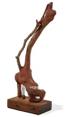 Wangechi Mutu, Heeler XIII, 2016, soil, paper pulp, rocks, found acrylic shoe and wood
