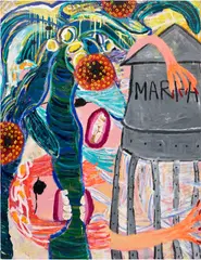 Yirui Jia, Marfa Ghost, 2022, acrylic on canvas