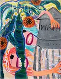 Yirui Jia, Marfa Ghost, 2022, acrylic on canvas