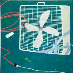 Wendy Park, Second Hand Fan, 2022, acrylic on canvas