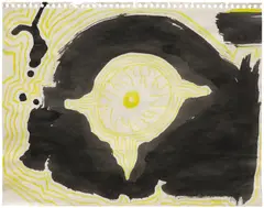 Steven Parrino, Untitled, 1994, ink and grease pencil on paper