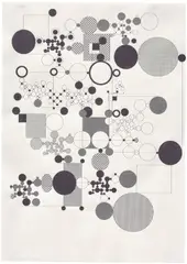 Gabriel Orozco, Untitled (Computer generated circles and squares), 1995, inkjet print on paper