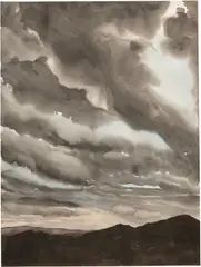April Gornik, Cloud Wall, 1985, watercolor on paper