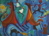 Dennis Hawkins, A Child's Dream, oil on board