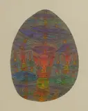 Peter Schmidt, Ovoid, pen and ink and watercolour