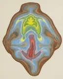 Peter Schmidt, Inside the Head II, pen and ink and watercolour