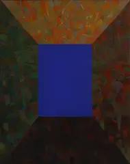 Peter Schmidt, Blue Rectangle, oil on canvas