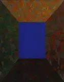 Peter Schmidt, Blue Rectangle, oil on canvas
