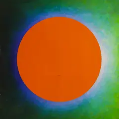Orange Circle by Peter Schmidt, oil on canvas, sold Jul 2026