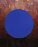 Peter Schmidt, Blue Circle, oil on paper laid on board