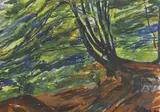 Jacob Epstein, Epping Forest, gouache