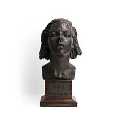 Jacob Epstein, Sheila, bronze with a dark brown patina