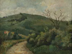 Lucien Pissarro, Charmouth Hill, Lyme Regis, oil on panel