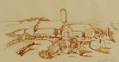 Bryan Wynter, Carn Cottage, pen and brown ink