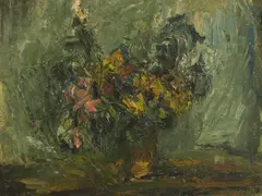 Barry Newis, Flowers, oil on board