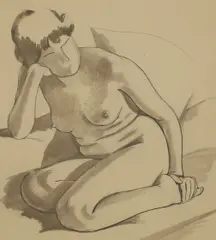 John Nash, Nude, circa 1920s, pen and ink and wash