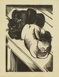 John Nash, Tibby and Patch, 1919, wood engraving
