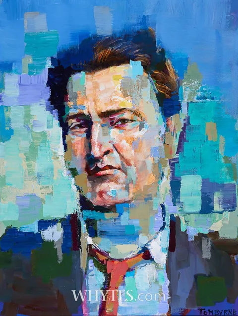 Tom Byrne, PORTRAIT OF BRENDAN BEHAN, oil on canvas