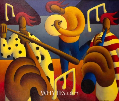 Alan Kenny, TRAD SESSION WITH THREE MUSICIANS, 1994, oil on board